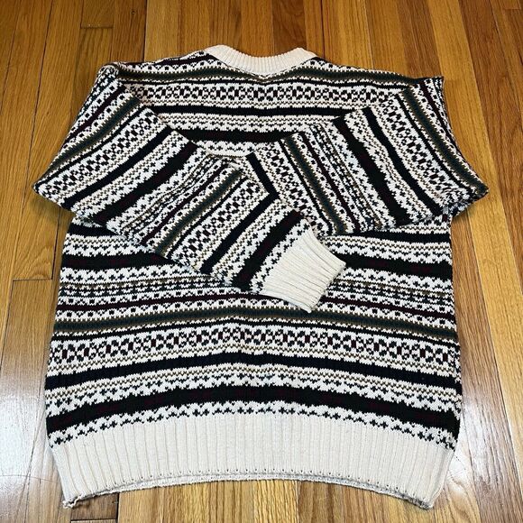 Vintage Structure Mens Sweater Christmas Holiday 90s Oversized Medium USA Made - Picture 10 of 10